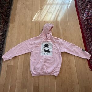 Pink Kevin Woo Hoodie with Graphic Print